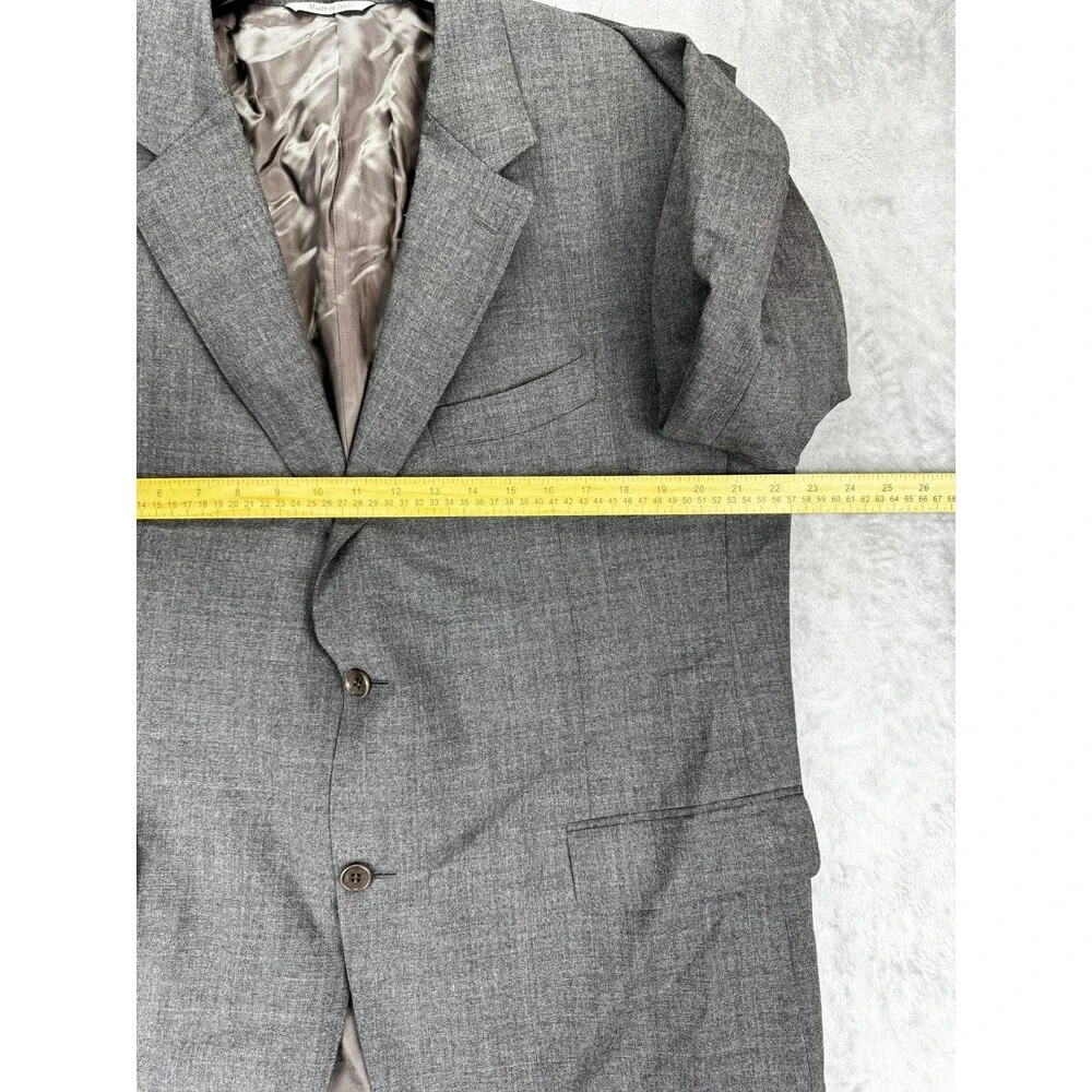 Canali Mens Suit 58R Gray Wool 2 Pieces Italy Travel Silk Lined made in Italy